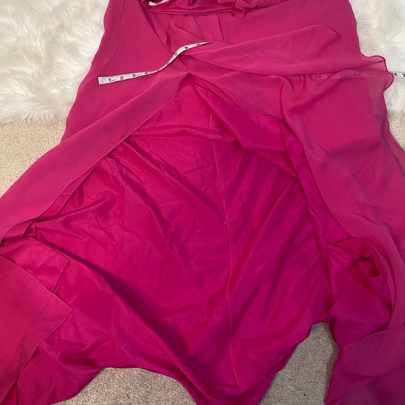 #153 David’s Bridal One Shoulder Cascading Gown size 10 - Picture 12 of 12